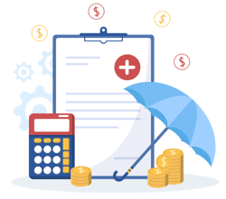 Illustration of saving money, reimbursement